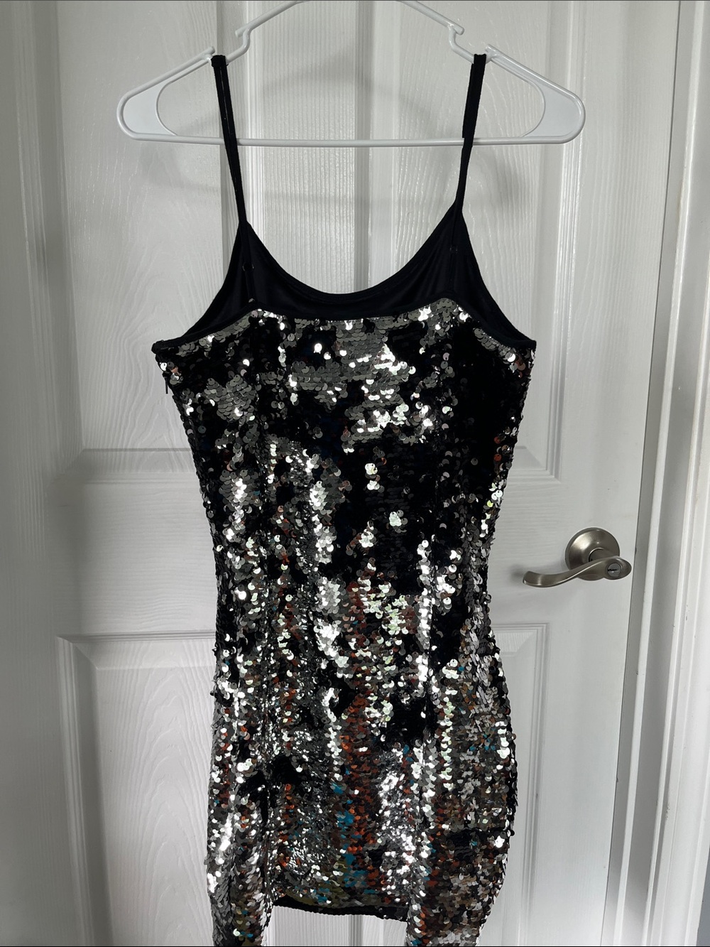 Chris & Carol Black and Silver Sequin Mini Dress - Picture 2 of 6